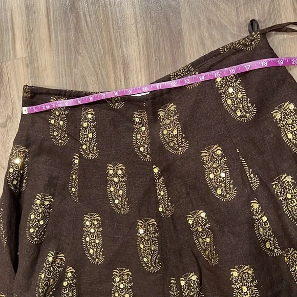 WD.NY Brown & Gold Sequin Skirt - Picture 5 of 7